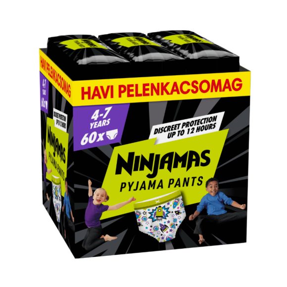 Pampers Ninjamas Pyjama Pants éjszakai bugyipelenka űrhajós 7, 17-30 kg, 60 db