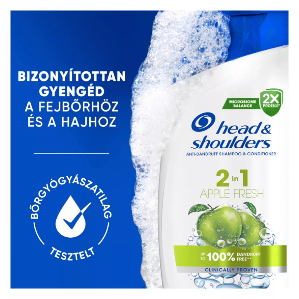 Head & Shoulders Apple Fresh 2az1-ben korpásodás elleni sampon (330 ml)