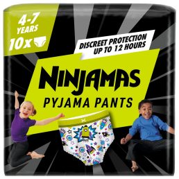   Pampers Ninjamas Pyjamas Pants éjszakai bugyipelenka űrhajós 4-7, 17-30 kg, 10 db