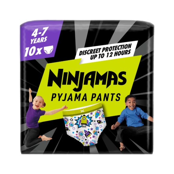 Pampers Ninjamas Pyjamas Pants éjszakai bugyipelenka űrhajós 4-7, 17-30 kg, 10 db