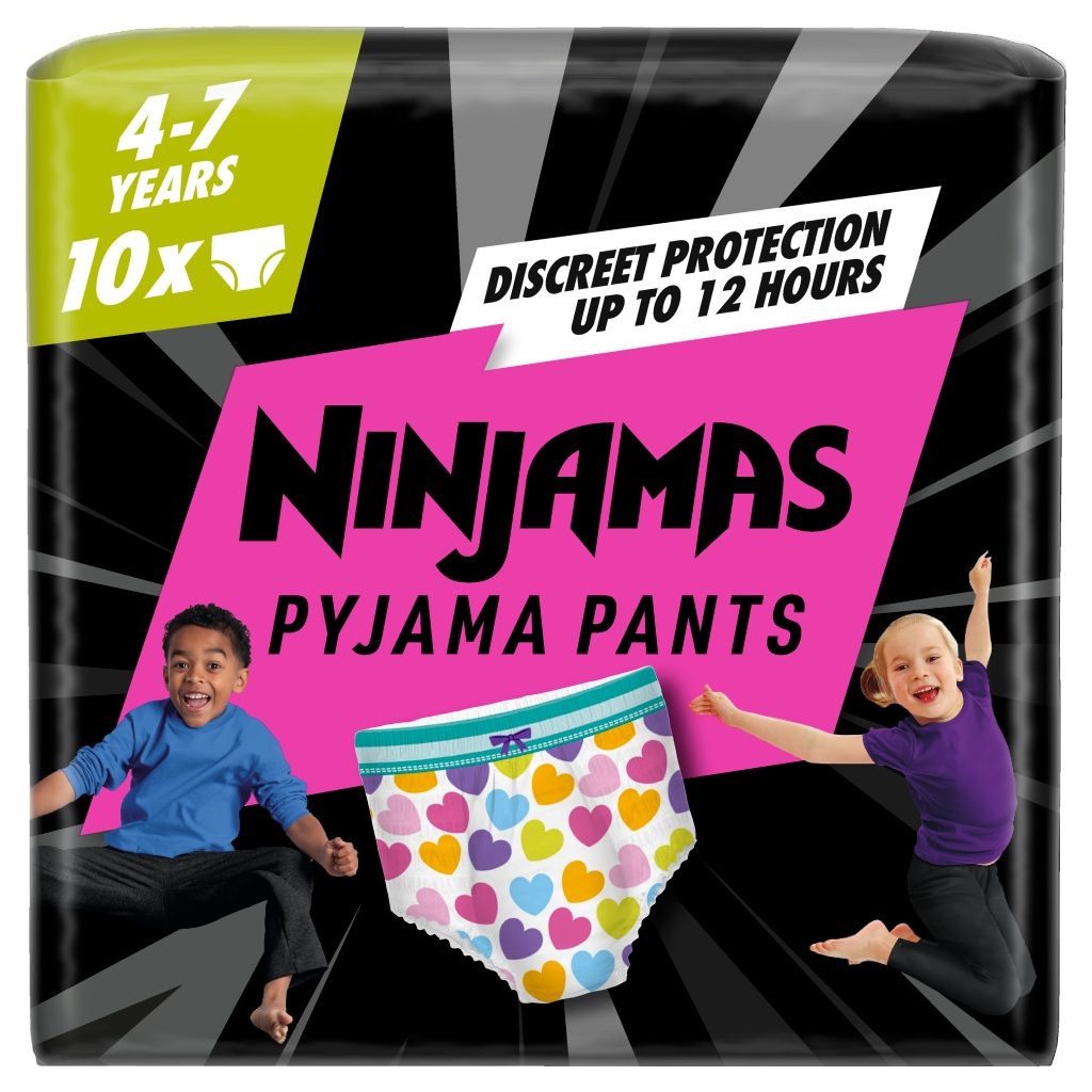 Pampers Ninjamas Pyjama Pants éjszakai bugyipelenka szívecskés 4-7, 17-30 kg, 10 db