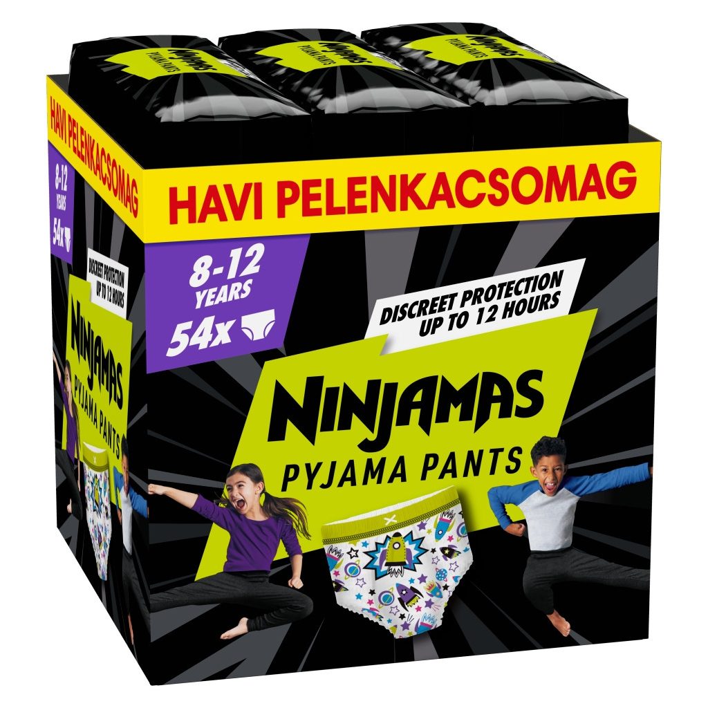 Pampers Ninjamas Pyjama Pants éjszakai bugyipelenka űrhajós 8-12, 27-43 kg, 54 db