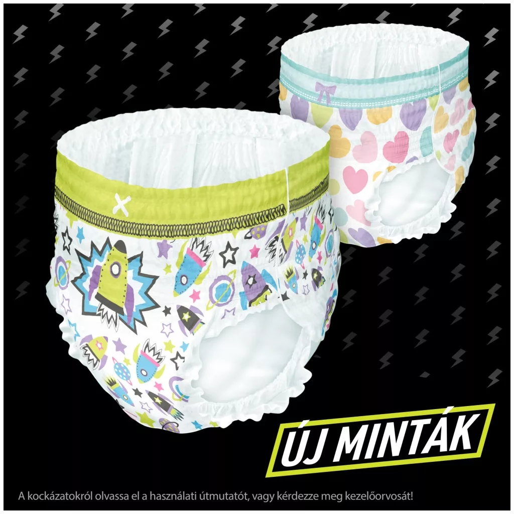 Pampers Ninjamas Pyjama Pants éjszakai bugyipelenka szívecskés 8-12, 27-43 kg, 54 db