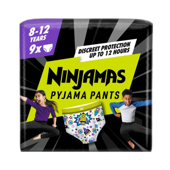 Pampers Ninjamas Pyjama Pants éjszakai bugyipelenka űrhajós 8-12, 27-43 kg, 9 db