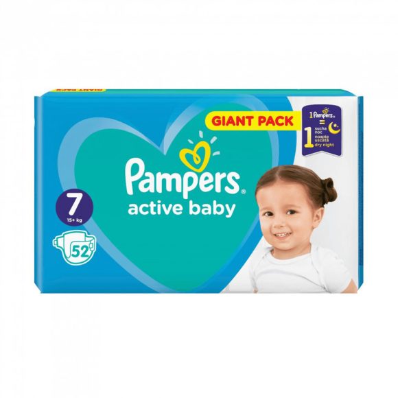 Pampers Active Baby pelenka, XL 7, 15+ kg, 52 db
