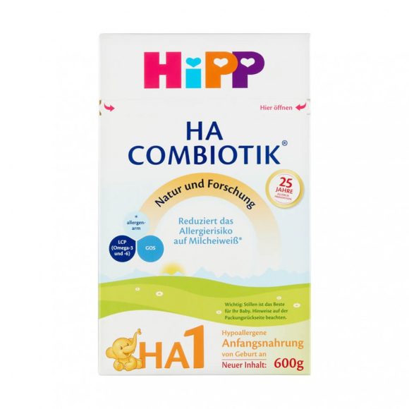 Hipp HA1 Combiotik hipoallergén, tejalapú, anyatej-helyettesítő tápszer 0 hó+ (600 g)