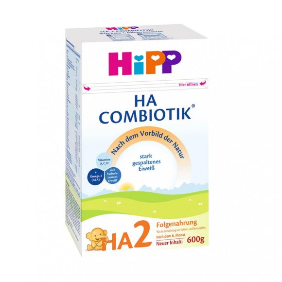 Hipp HA2 Combiotik hidrolizált fehérjét tartalmazó, tejalapú, anyatej-kiegészítő tápszer 6 hó+ (600 g)