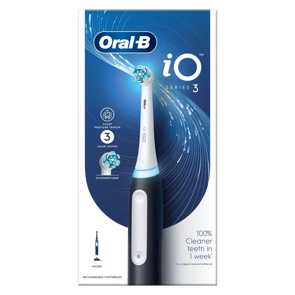 Oral-B iO3 fekete elektromos fogkefe
