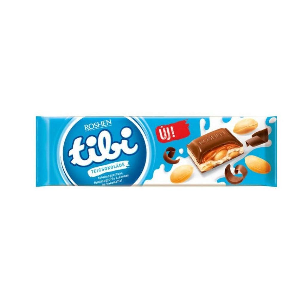 Tibi mogyoró-karamell táblás csokoládé (295 g)
