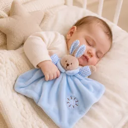 BabyBruin szundikendő - nyuszis (kék)