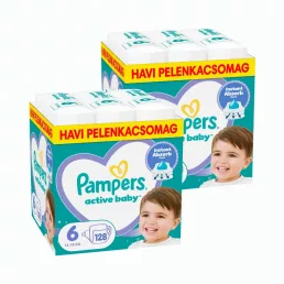   INGYENES SZÁLLÍTÁS - Pampers Active Baby pelenka, Junior 6, 13-18 kg, 1+1, 256 db