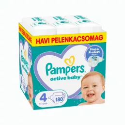   Pampers Active Baby pelenka, Maxi 4, 9-14 kg, HAVI PELENKACSOMAG 180 db