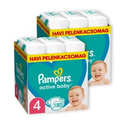   INGYENES SZÁLLÍTÁS - Pampers Active Baby pelenka, Maxi 4, 9-14 kg, 1+1, 360 db