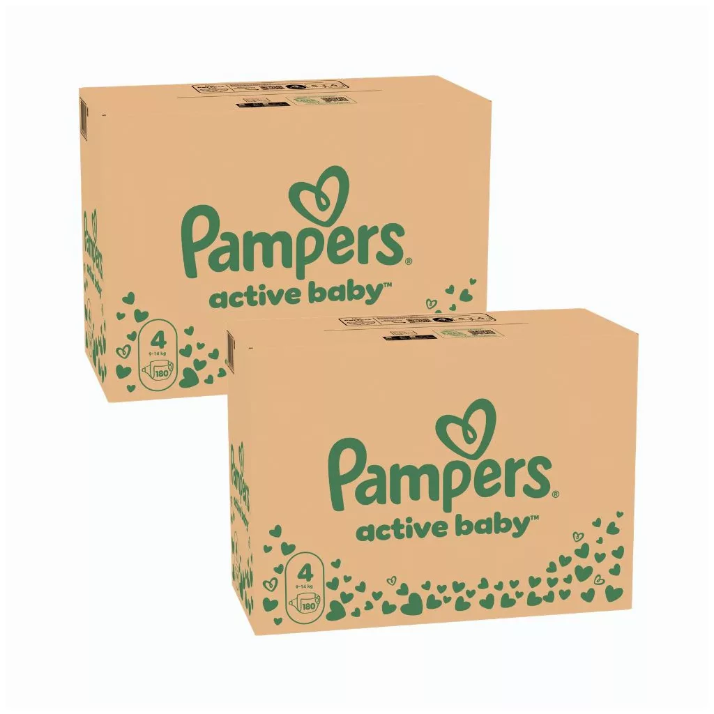 Pampers Active Baby pelenka, Maxi 4, 9-14 kg, 1+1, 360 db