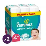 Pampers Active Baby pelenka, Maxi+ 4+, 10-15 kg, 1+1, 328 db