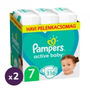 Pampers Active Baby pelenka, XL 7, 15 kg+, 1+1, 232 db