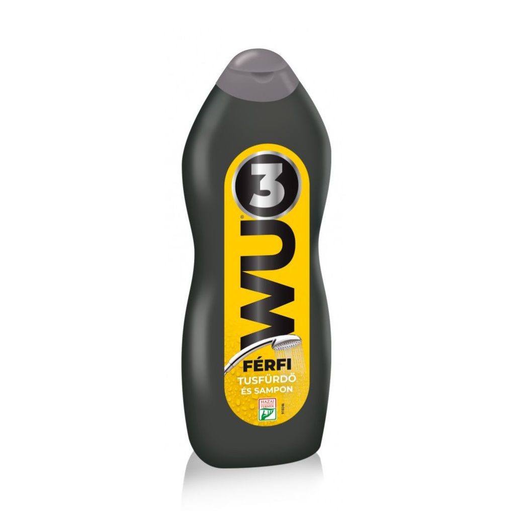 WU3 férfi tusfürdő és sampon (850 ml)