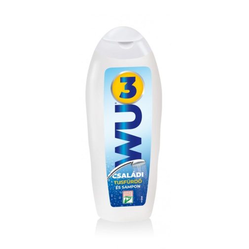WU3 családi tusfürdő és sampon, púder illat (280 ml)