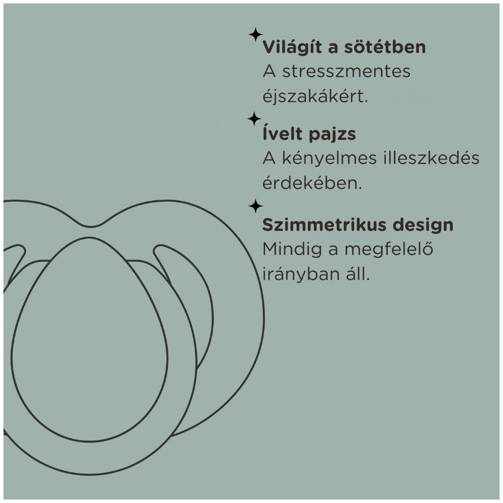 Tommee Tippee  Night játszócumi 18-36 hó 2 db