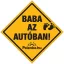 BABA AZ AUTÓBAN - magas minőségű matrica