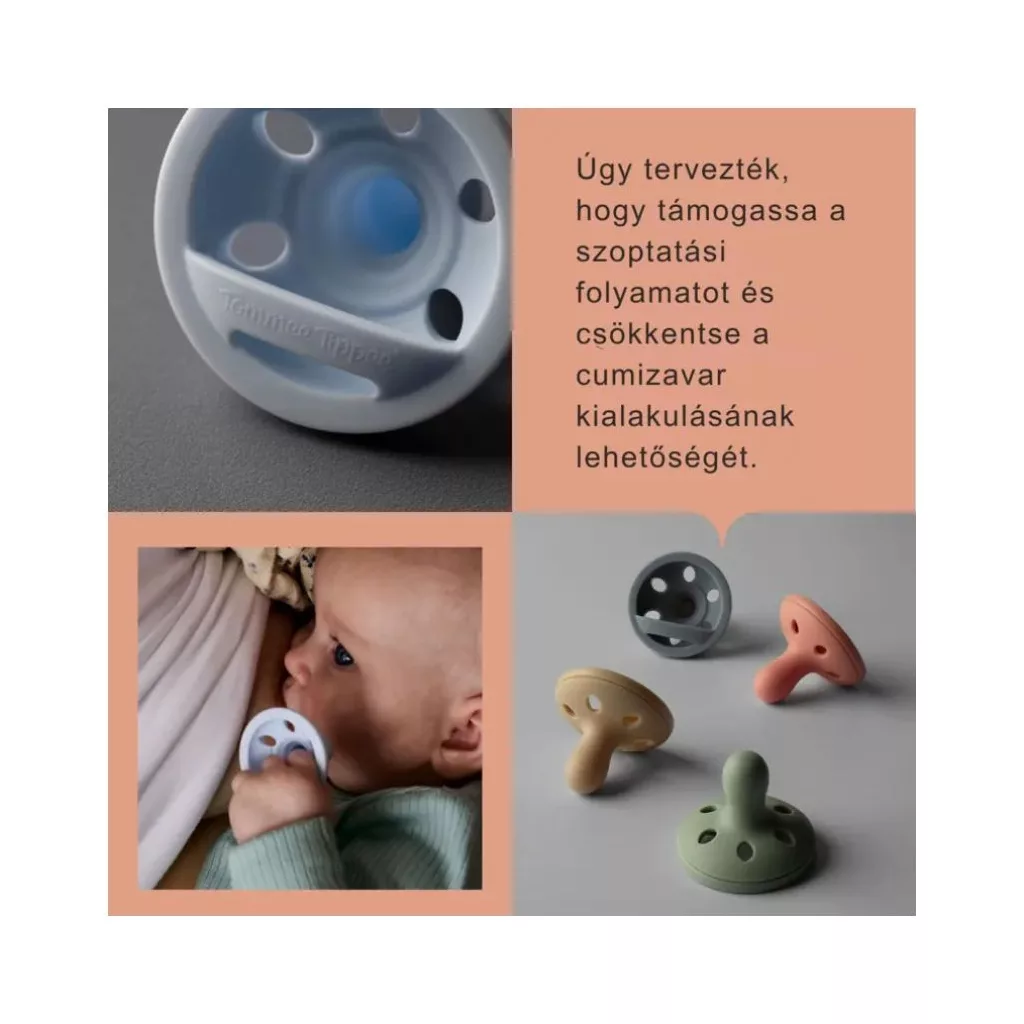 Tommee Tippee Breastlike anyamell formájú cumi 0-6 hó 2 db (zöld-sárga)