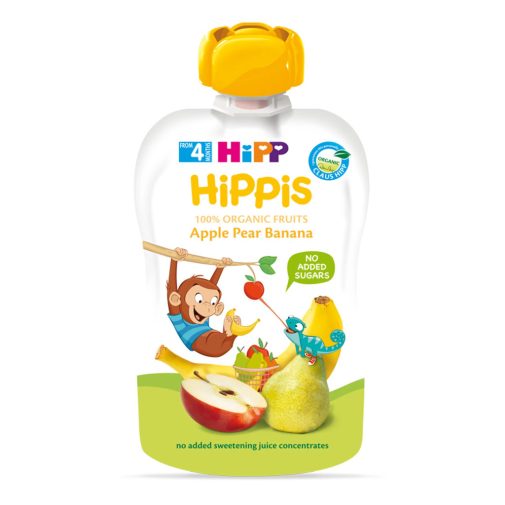 Hipp HiPPiS BIO gyümölcspép alma-körte-banán, 4 hó+ (100 g)