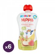   Hipp HiPPiS BIO gyümölcspép eper-banán almában, 4 hó+ (6x100 g)