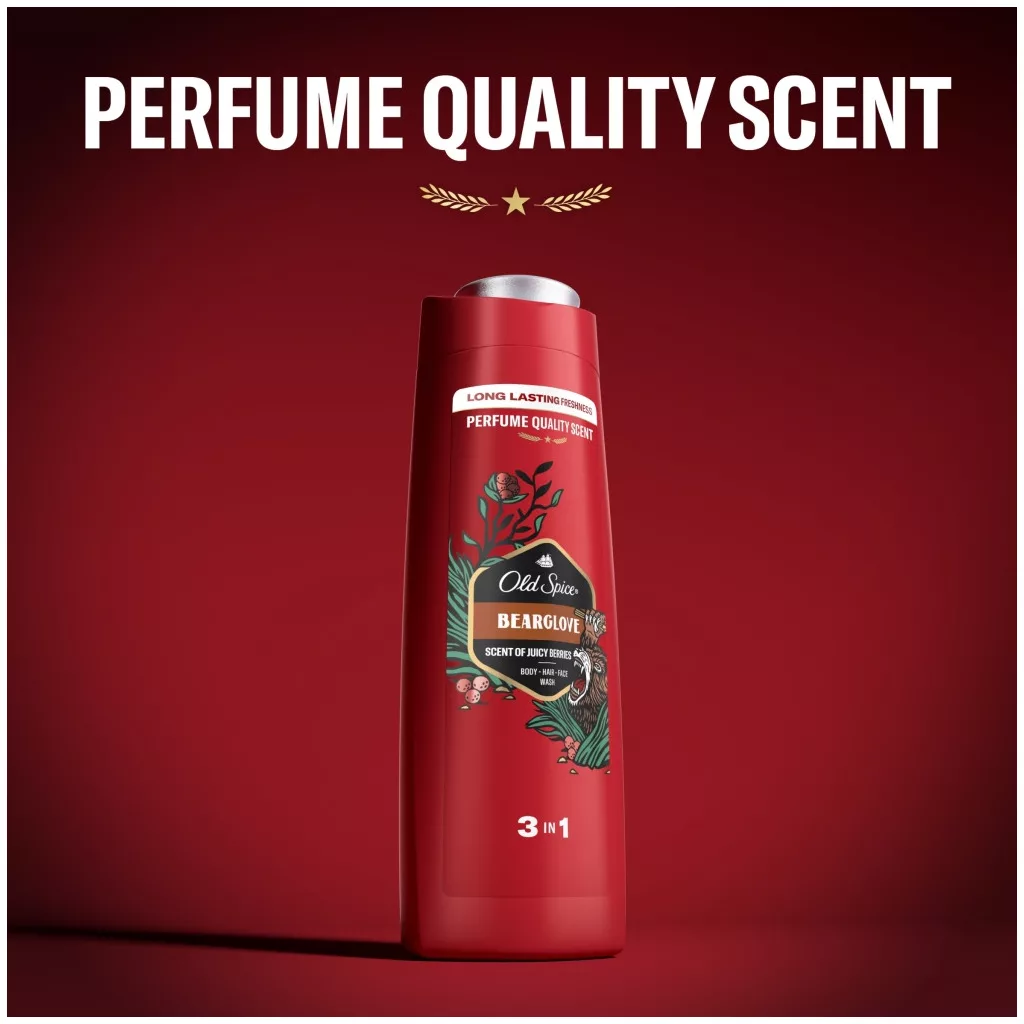 Old Spice Bearglove 3 az 1-ben tusfürdő és sampon (400 ml)