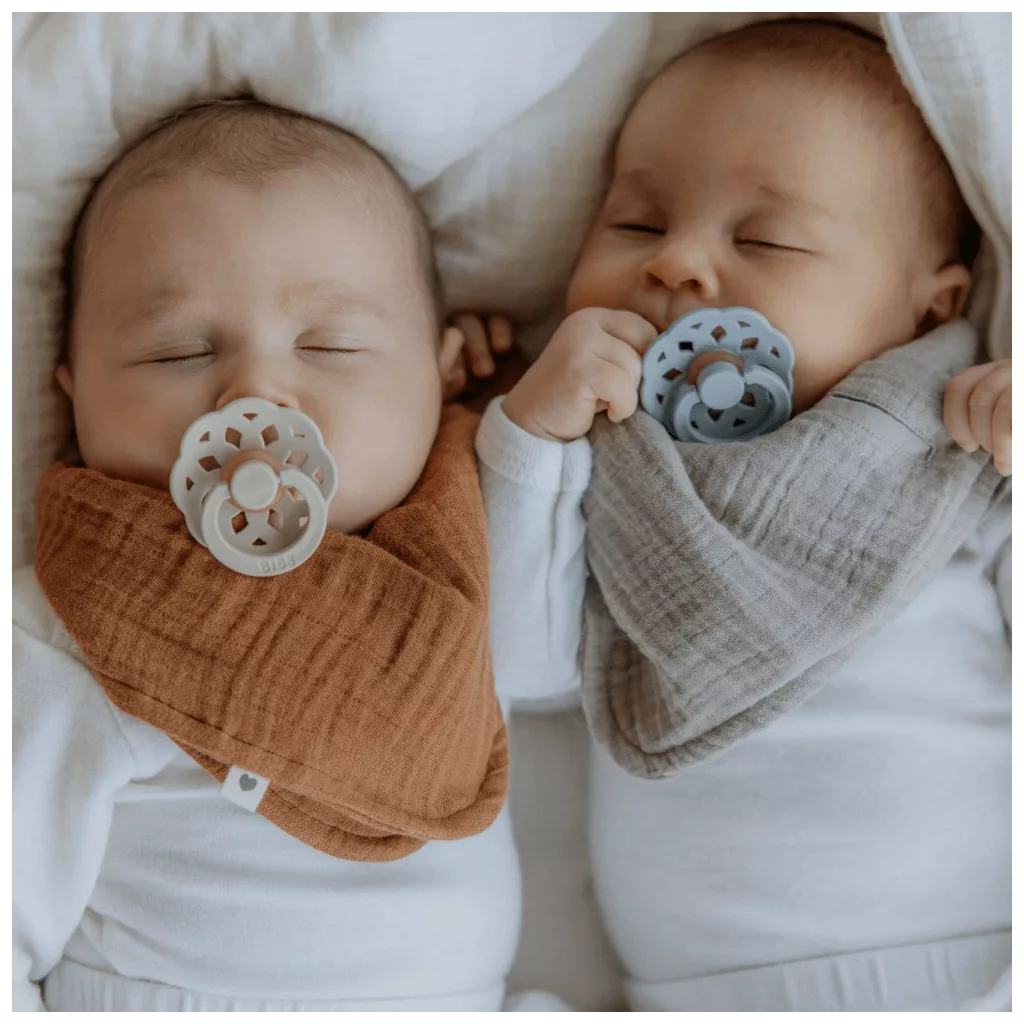 Bibs Boheme cumi 0-6 hó, 2 db (papaya-viola)