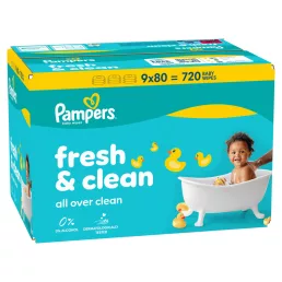Pampers Fresh Clean nedves törlőkendő XXL 9x80 db