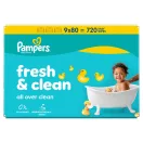 Pampers Fresh Clean nedves törlőkendő XXL 9x80 db
