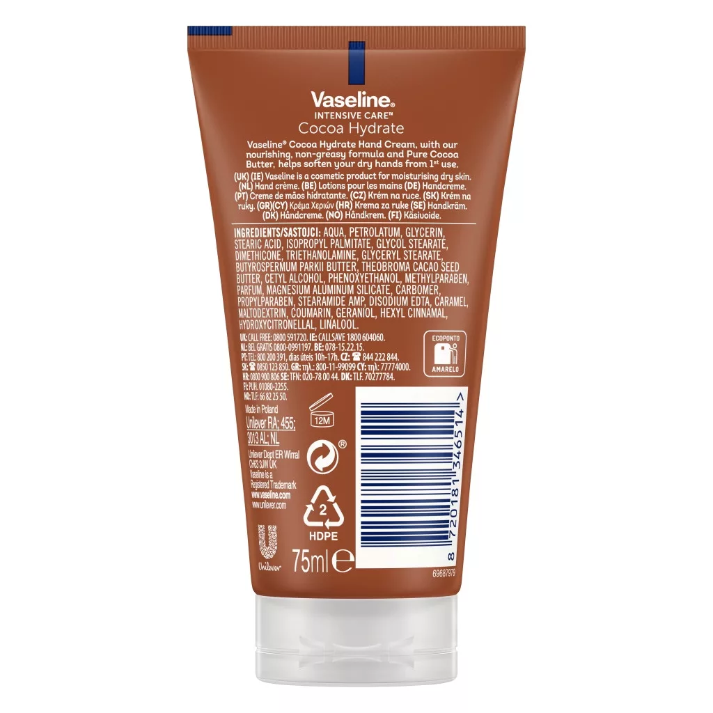 Vaseline Cocoa Radiant hidratáló kézkrém kakaóvajjal (75 ml)
