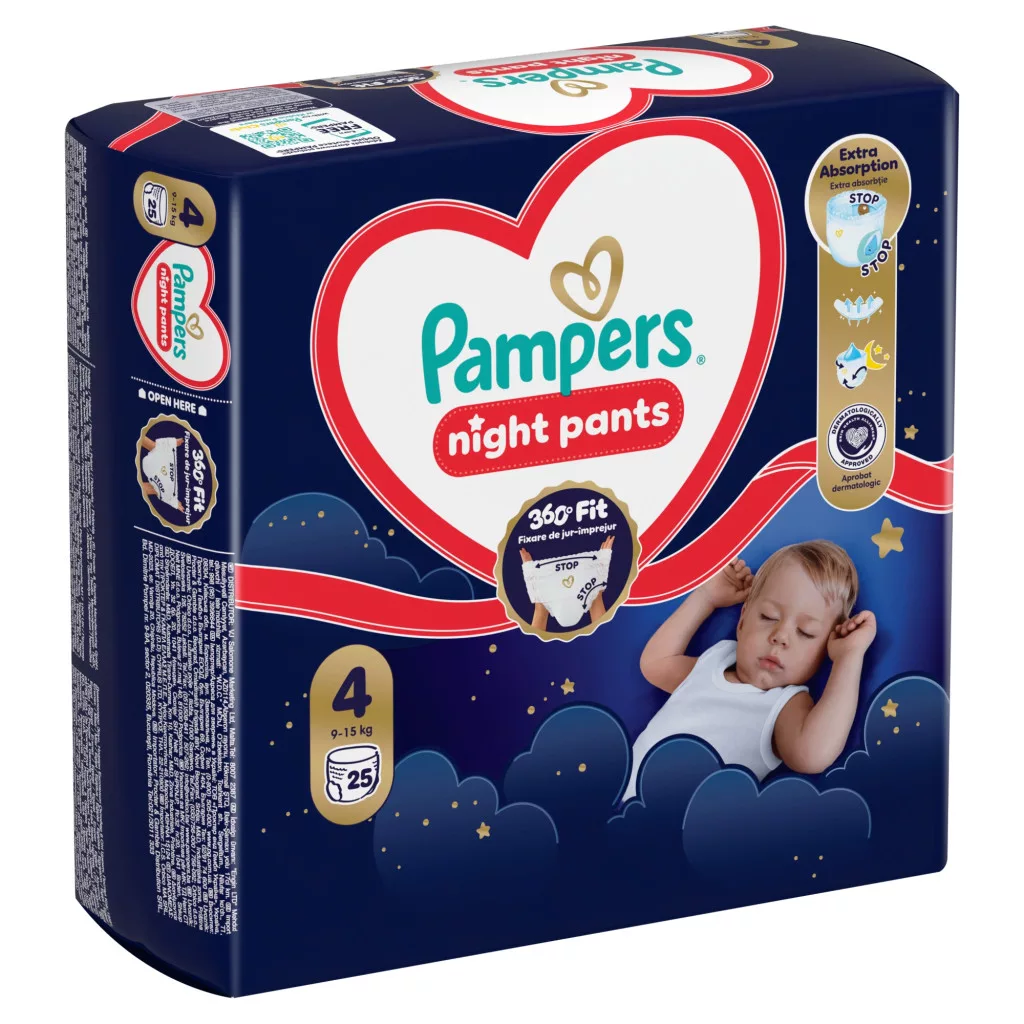 Pampers Night Pants bugyipelenka 4, 9-15 kg, 25 db