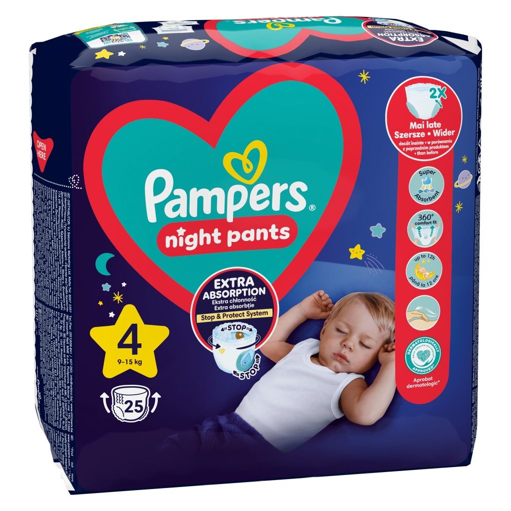 Pampers Night Pants bugyipelenka 4, 9-15 kg, 25 db