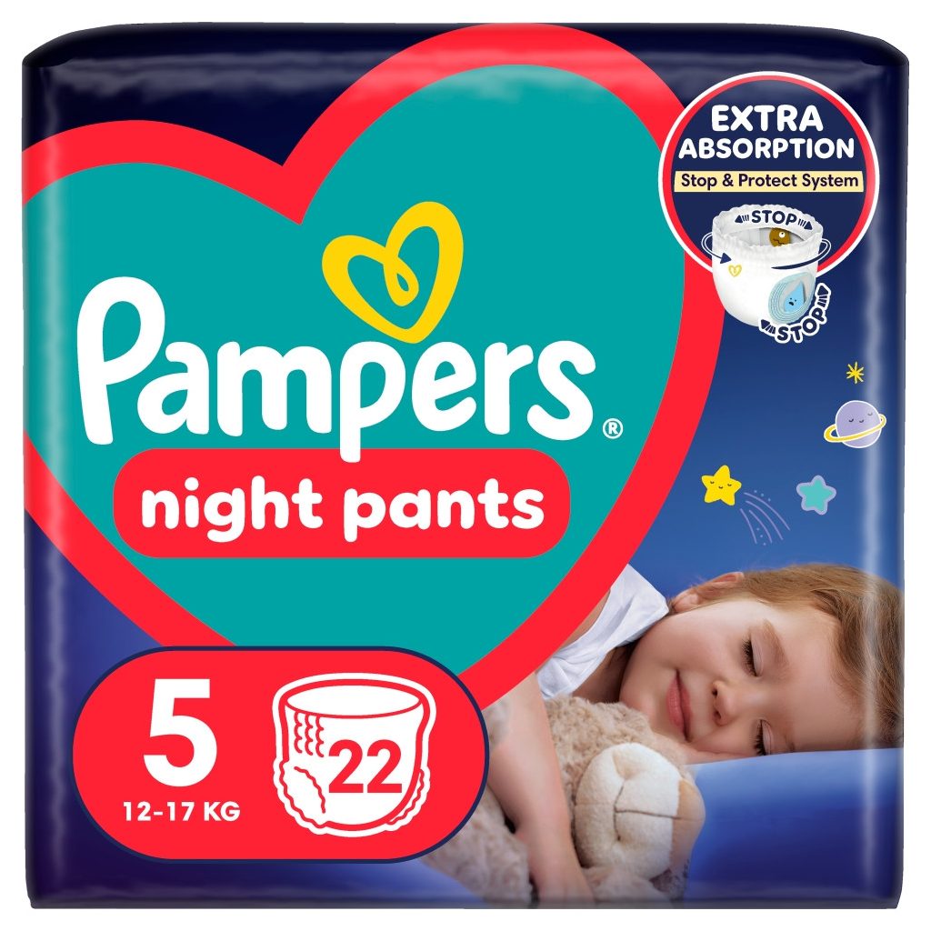 Pampers Night Pants bugyipelenka 5, 11-17 kg, 22 db