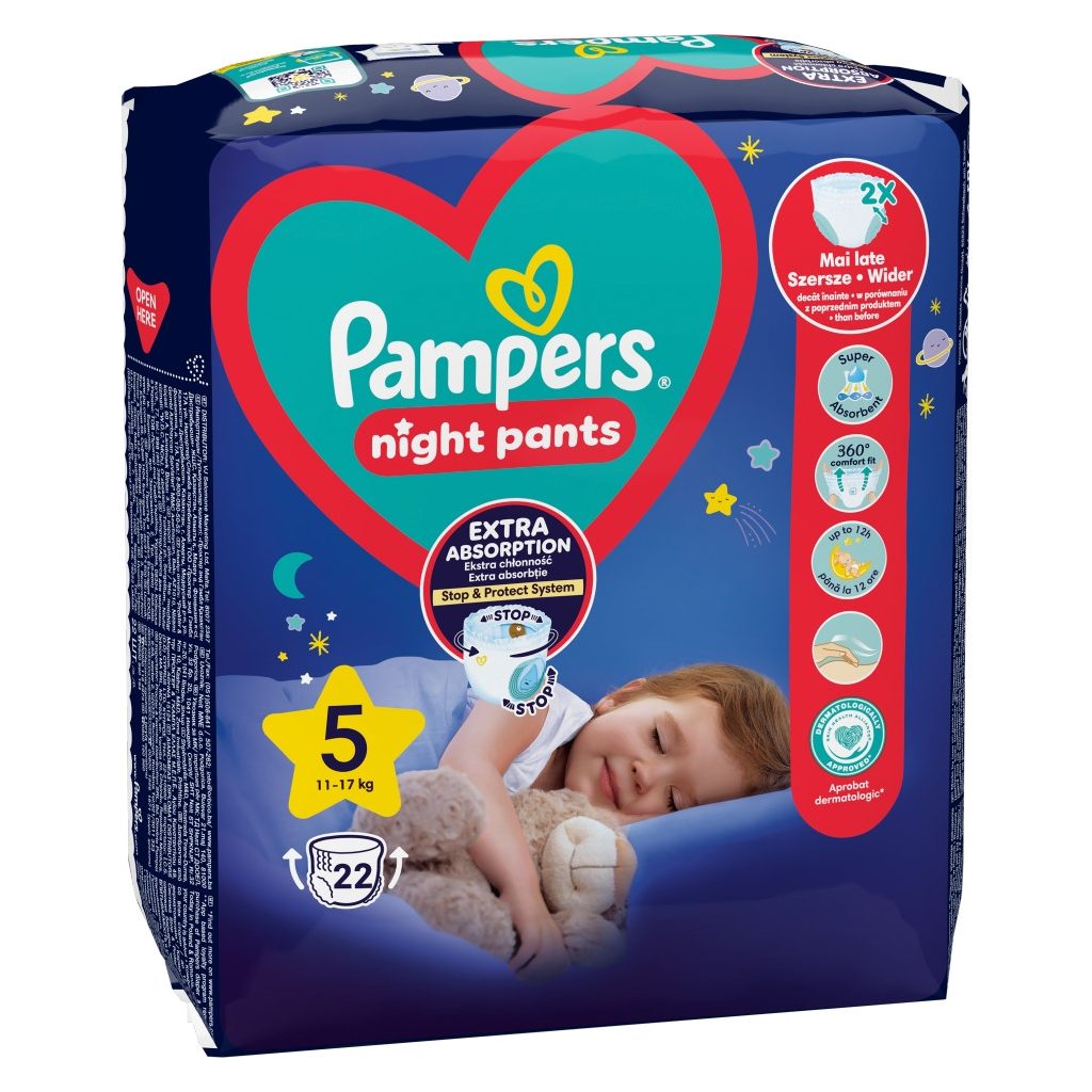 Pampers Night Pants bugyipelenka 5, 11-17 kg, 22 db