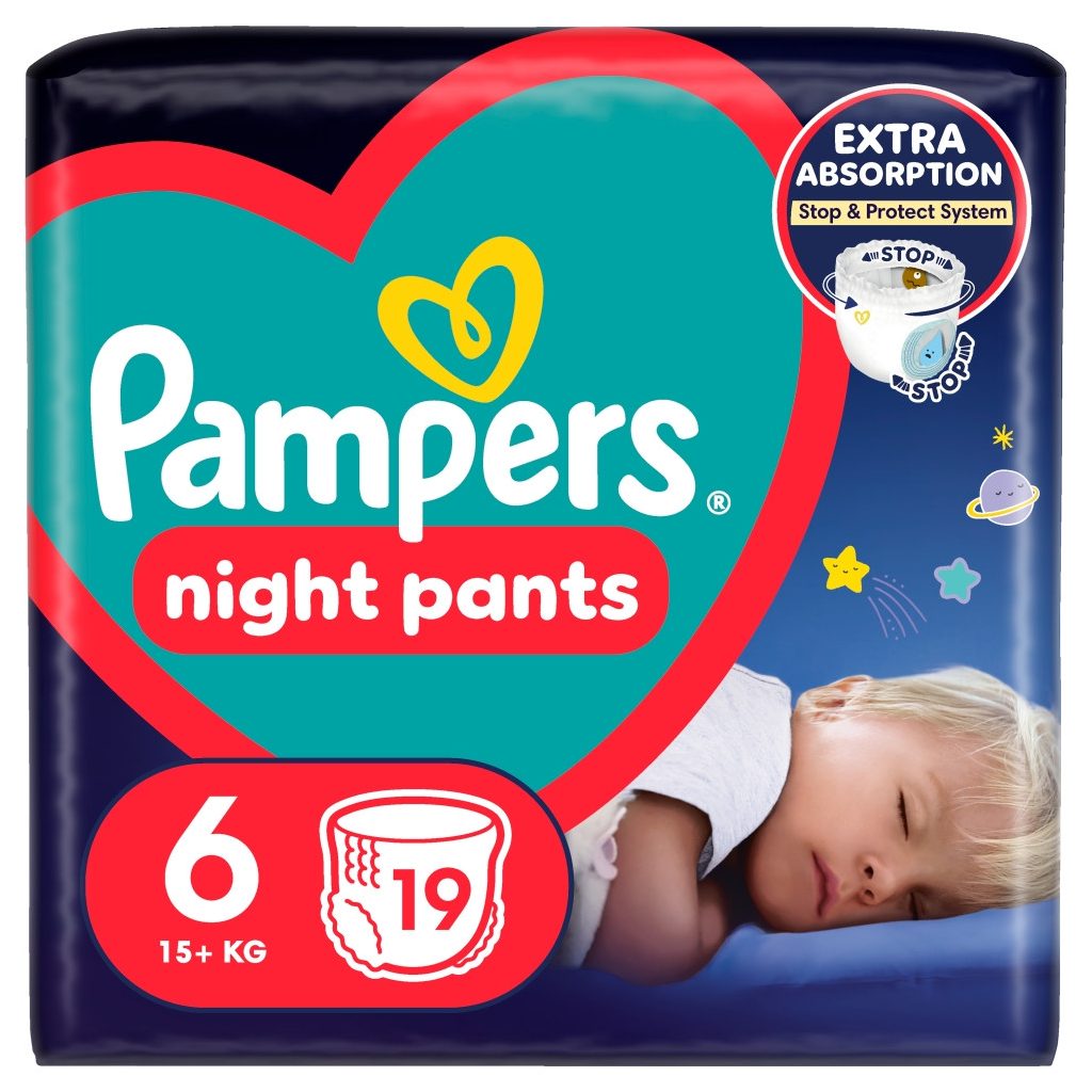 Pampers Night Pants bugyipelenka 6, 13+ kg, 19 db