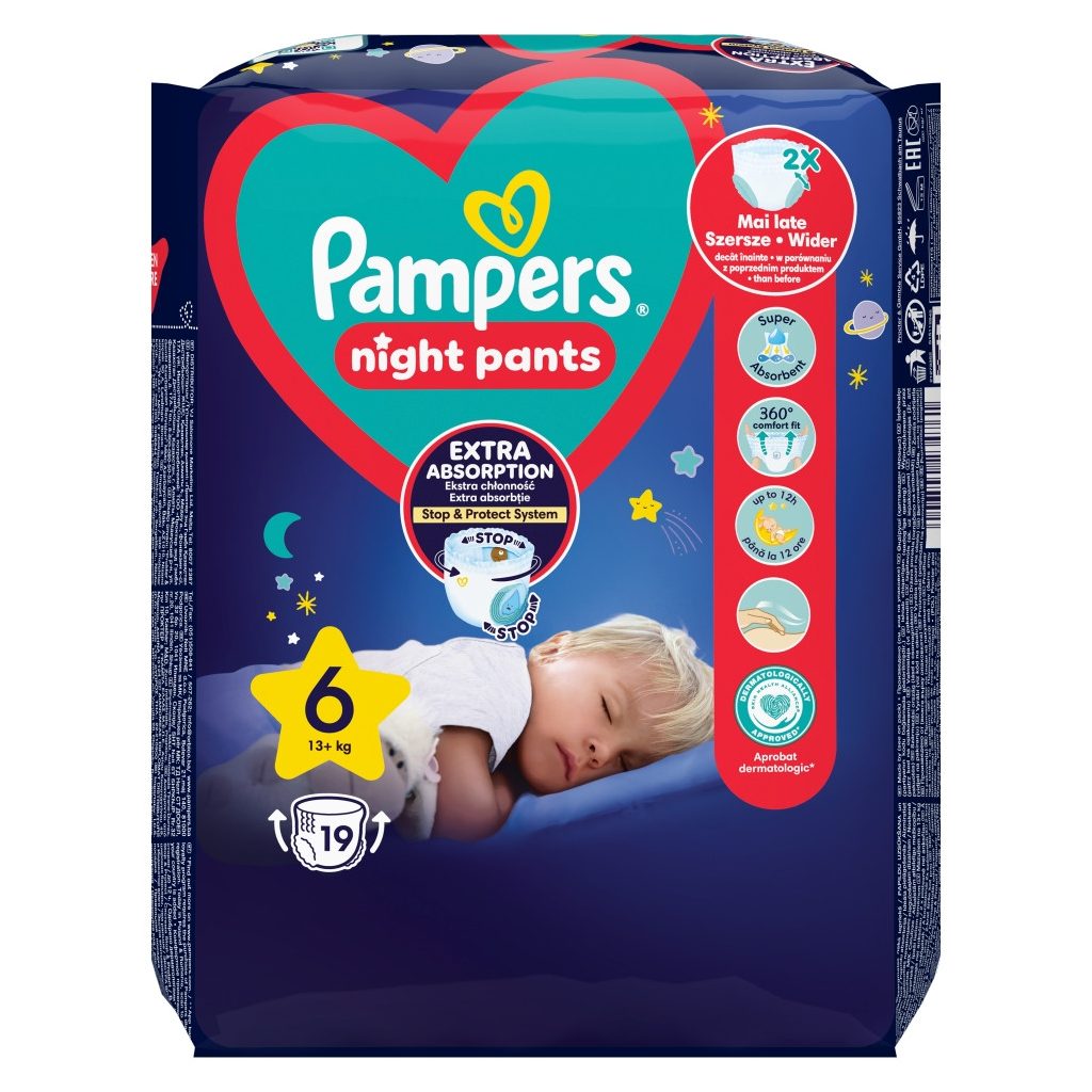 Pampers Night Pants bugyipelenka 6, 13+ kg, 19 db