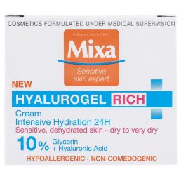   Mixa Hyalurogel Rich intenzíven hidratáló arcápoló krém (50 ml)