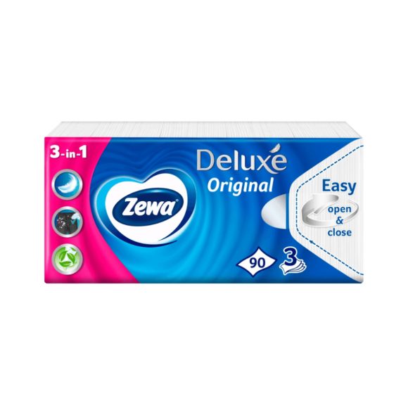 Zewa Deluxe Classic 3 rétegű papírzsebkendő (90 db)