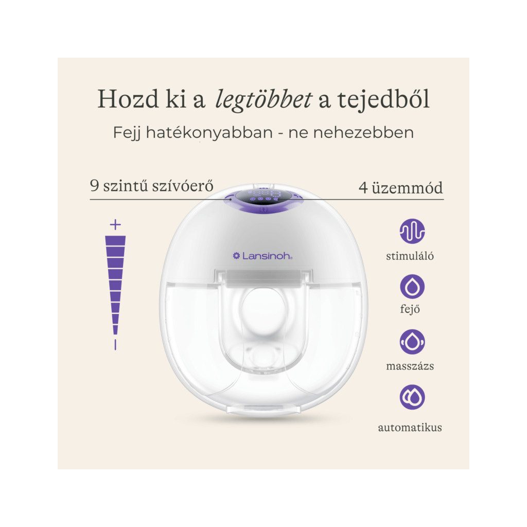 Lansinoh Hordható mellszívó - 4 fázisú, egyes