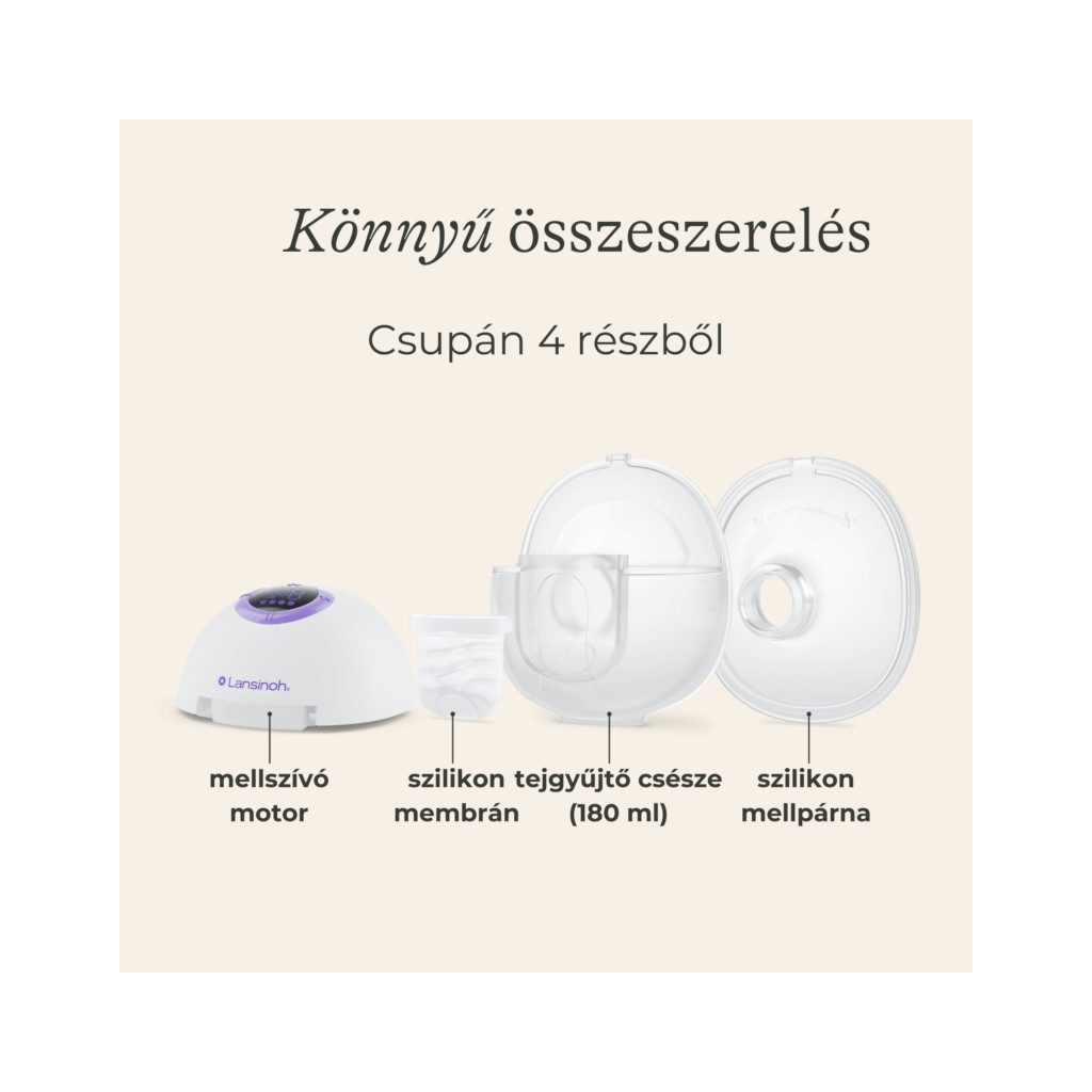 Lansinoh Hordható mellszívó - 4 fázisú, egyes