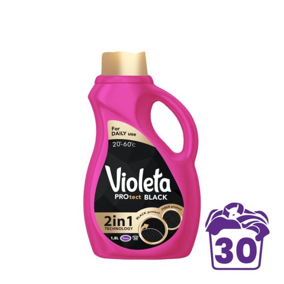 Violeta PROtect black mosógél fekete ruhákhoz, 1800 ml (30 mosás)