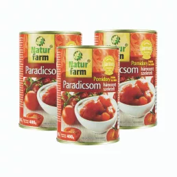 Natur Farm hámozott egész paradicsom (3x400 g)