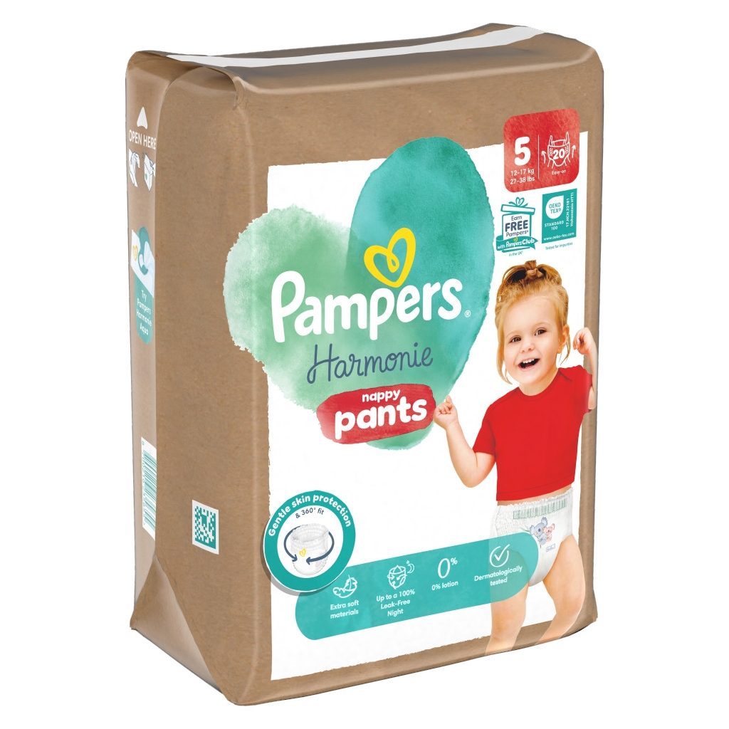 Pampers Harmonie Pants bugyipelenka 5, 12-17 kg, 20 db