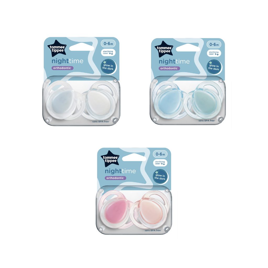 Tommee Tippee  Night játszócumi 0-6 hó 2 db (unisex)