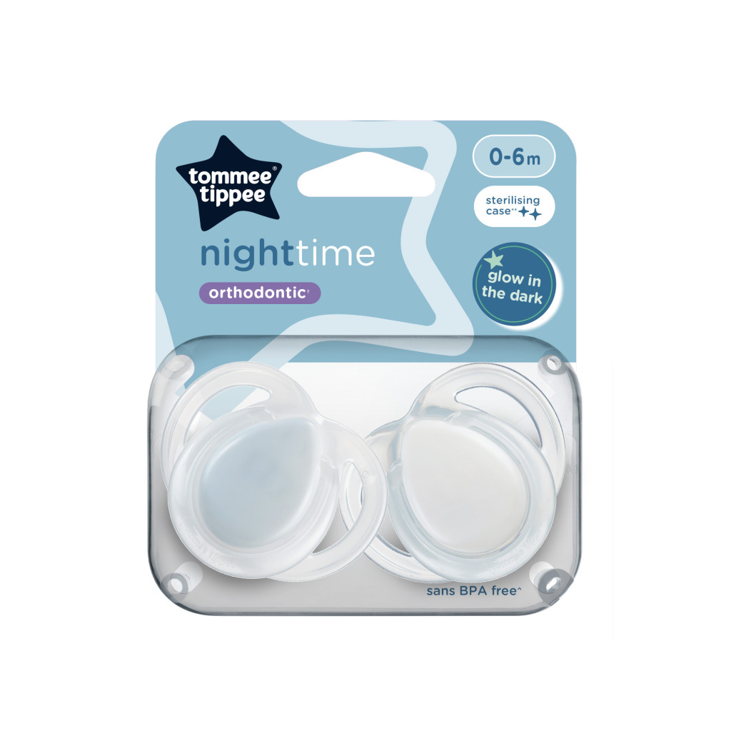 Tommee Tippee  Night játszócumi 0-6 hó 2 db (unisex)