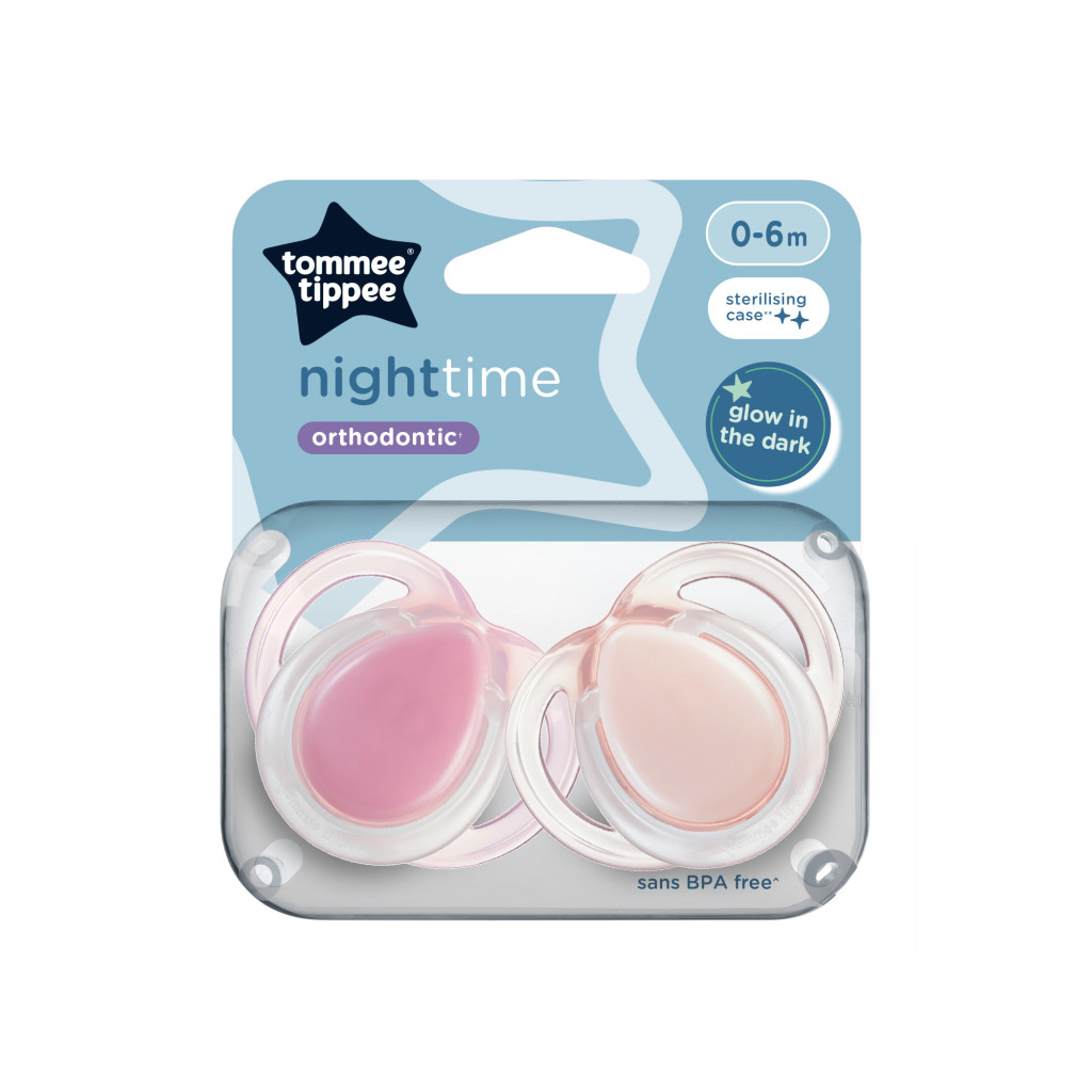 Tommee Tippee  Night játszócumi 0-6 hó 2 db (unisex)
