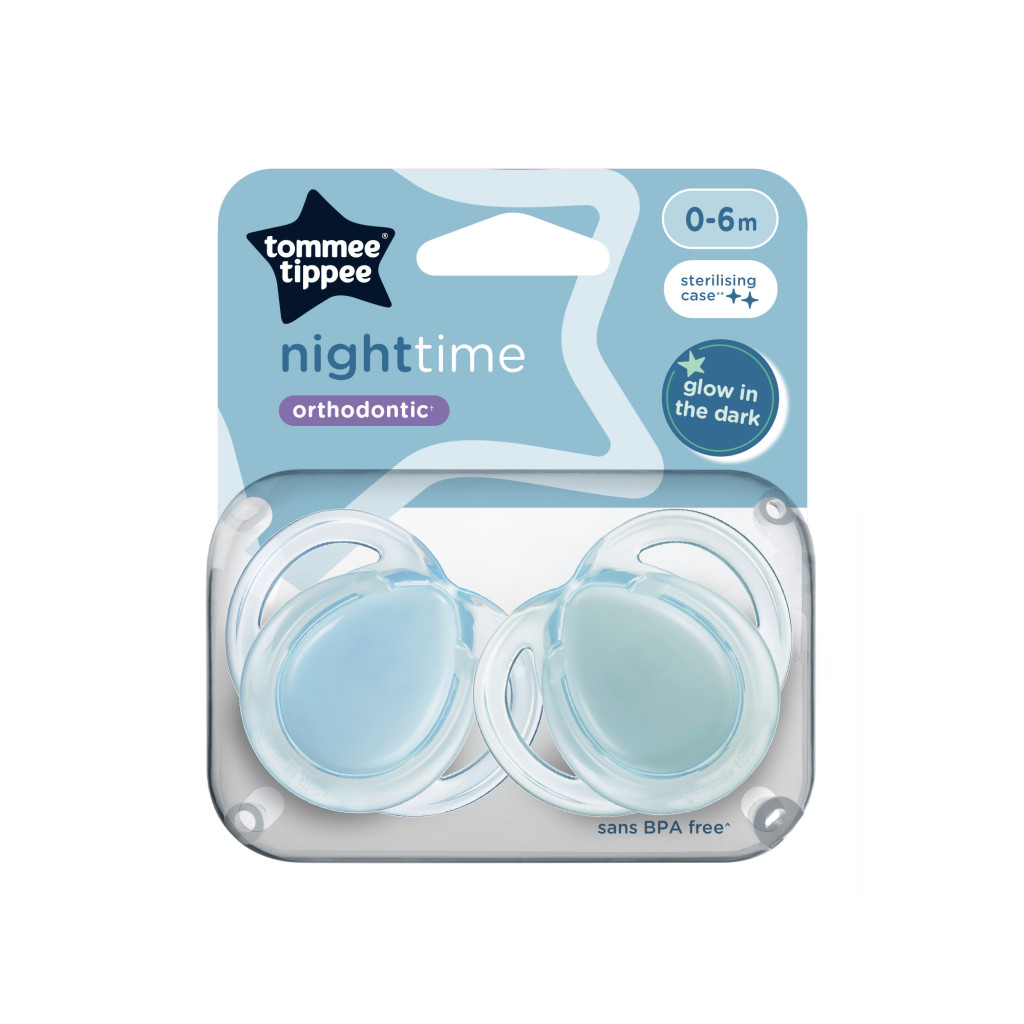Tommee Tippee  Night játszócumi 0-6 hó 2 db (unisex)