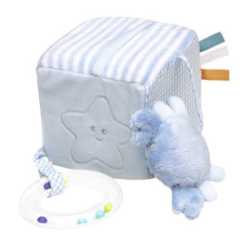 BabyBruin puha készségfejlesztő bébikocka (kék)